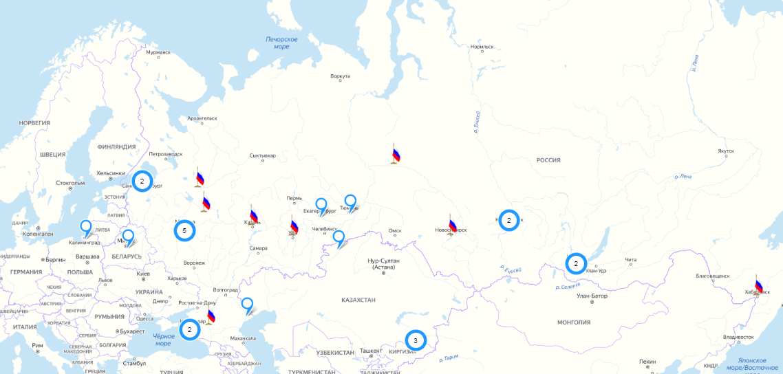 Сеть дилерских и сервисных центров в России и СНГ